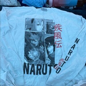 Naruto White Long Sleeve Tee
